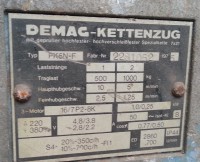 Elektrokettenzug 1000 kg PK 5 N-F gebraucht kaufen Elektrokettenzug 1000 kg PK 5 N-F