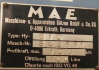 Hydraulische C-Ständer-Presse Hy-S10 gebraucht kaufen Hydraulische C-Ständer-Presse Hy-S10